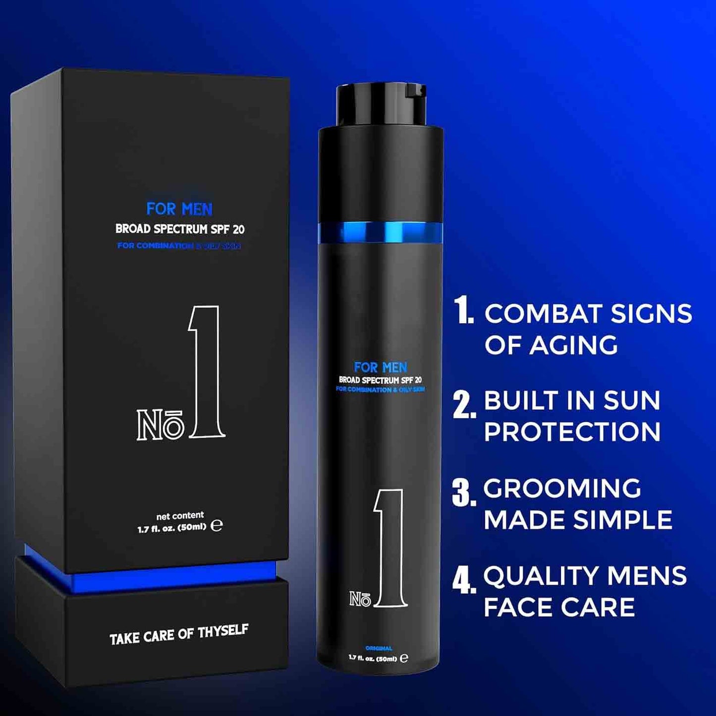Day Gel Moisturizer for Face, SPF 20, Sunscreen & Moisturizer for Men