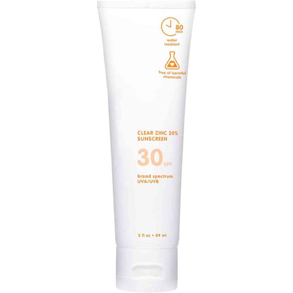 Mineral Sunscreen, SPF 30 Clear Zinc Oxide Baby Sunscreen