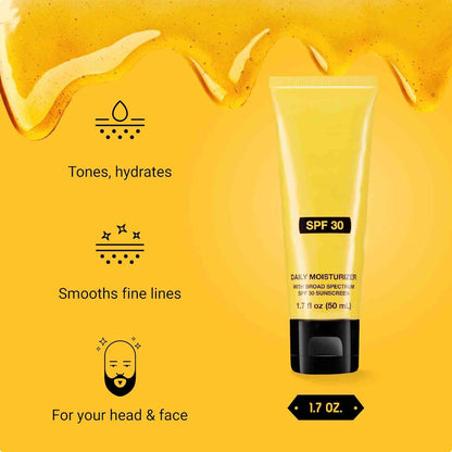 Daily Moisturizer w/SPF 30 Broad Spectrum Sunscreen Tones, Hydrates & Moisturizes While Protecting Skin From The Sun's Harmful