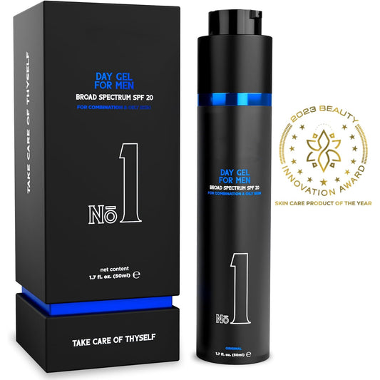 No.1 Day Gel Moisturizer for Face, SPF 20, Sunscreen & Moisturizer for Men